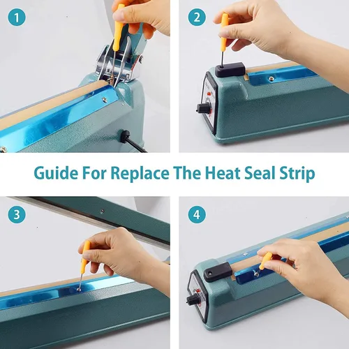 Miniatura 7 de Máquina de sellado térmico manual de 16 pulgadas, sellador de bolsas de calor, herramienta de cierre de bolsa de plástico de tubería de polietileno