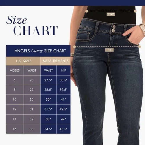 Miniatura 6 de Angels Forever Young Women's Curvy Bootcut Mid-Rise Jeans (Standard and Plus)