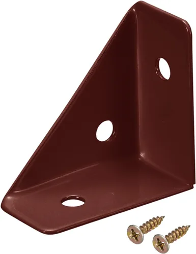 Miniatura 10 de uxcell 10 soportes de esquina angulares de 1.496 pulgadas x 1.496 pulgadas, soportes de acero laminado en frío con tornillos para borde de Beige