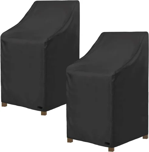 Miniatura 15 de NettyPro Fundas para Sillas de Patio Impermeables para Muebles de Exterior Sillón Giratorio Reclinable Mecedora Lounge Asiento Profundo, Se Adapta
