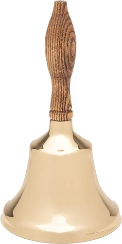 Miniatura 8 de Bevin Bells Campana de mano de latón macizo 8HB Mango de madera dura de Nueva Inglaterra Elegante campana de llamada manual Fabricantes