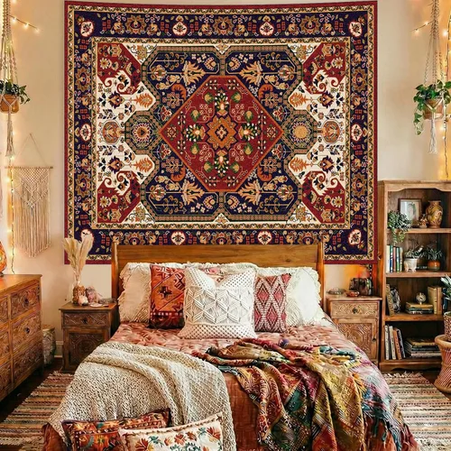 Miniatura 2 de Apdidl Tapiz de Pared Bohemio Hippie para Dormitorio Estético, Tapices de Arte Decorativo de Mandala Bohemio Indio, Colgante de Pared Vertical