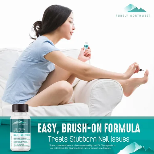 Miniatura 3 de Solución de uñas de hongos 100% natural extra fuerte para uñas de los pies y las uñas: renueva uñas gruesas, rotas y descoloridas hechas por Purely