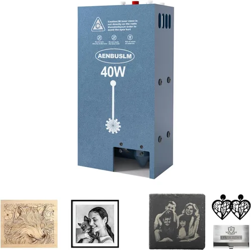 Módulo láser de 40 W con asistencia de aire incorporada, enfoque fijo, doble punto comprimido ultrafino para tallado, grabado y corte CNC en madera,