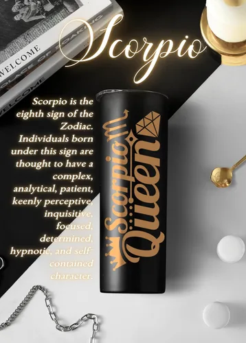 Miniatura 7 de Regalos del zodiaco Onebttl para mujeres, mejores regalos de cumpleaños para amigas, vaso de acero inoxidable de 20 oz, logotipo impreso negro