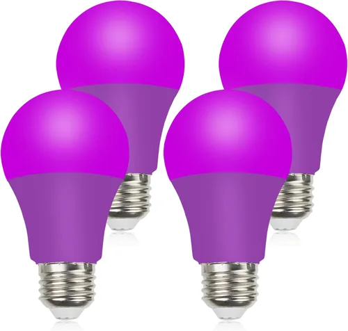 Miniatura 9 de GREENIC Bombillas rojas de 9 W (equivalente a 60 vatios), base E26 de 120 V, luces LED rojas A19 para dormitorio, porche, vacaciones, fiesta, día