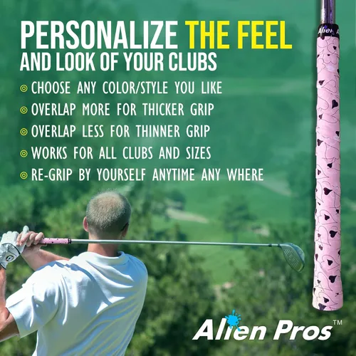 Miniatura 6 de ALIEN PROS Paquete de 6 cintas de envoltura de agarre de golf Blue Clouds & Lovely Hearts Mix - ReGrip en 1 minuto