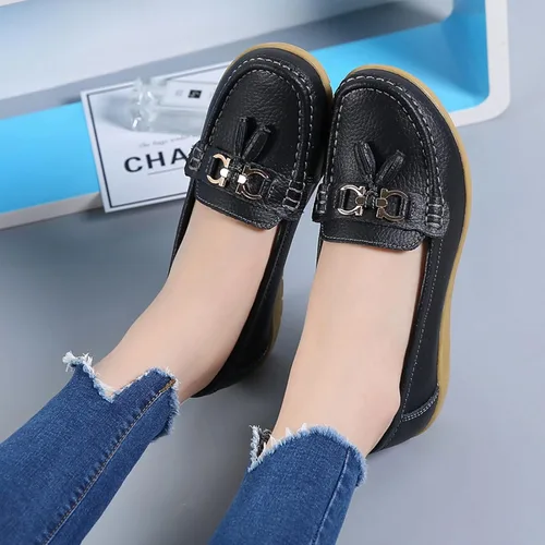 Miniatura 8 de Mocasines Penny para mujer, estilo casual, cómodos, sin cordones, para caminar, planos, para conducir, zapatos anchos para mujer