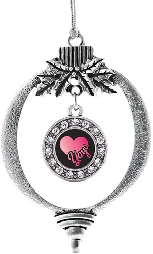 Miniatura 24 de Inspired Silver - Twin One - Adorno festivo de Navidad de plata - Adorno festivo de árbol de Navidad con dije de círculo y circonita cúbica