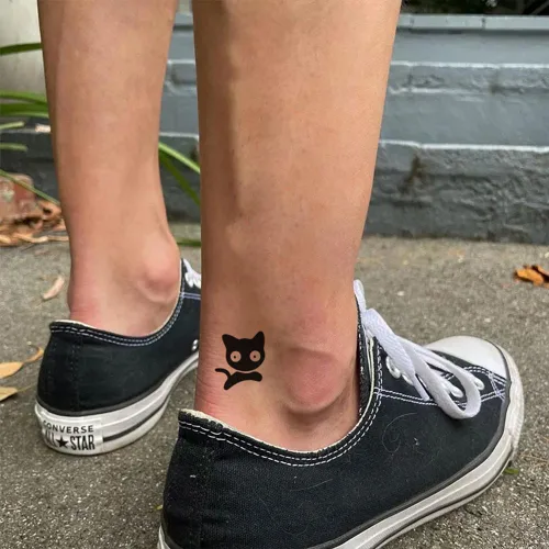 Miniatura 4 de 2 hojas de tatuajes temporales pequeños pequeños para mujeres y hombres, dedos manos, cuello, muñeca y cara, lindas calcomanías de tatuajes falsos