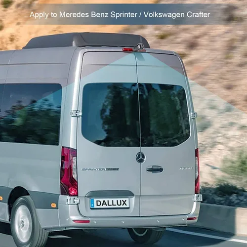 Miniatura 2 de DALLUX Sprinter - Cámara de visión trasera para Benz Sprinter/VW Crafter Van,3er gran angular impermeable micrófono de visión nocturna incorporada