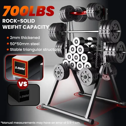 Miniatura 2 de WATBKHE Power Tower Pull Up Dip Station Foldable, Pull Up Bar Station Adjustable, Multi-Function Home Gym, Strength Training Fitness Equipment