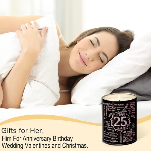 Miniatura 3 de Regalos de feliz cumpleaños 50 para mujeres, velas perfumadas, velas de decoración del hogar de 50 años, regalo de Navidad para esposa, mamá, novia
