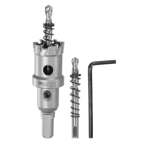 Miniatura 28 de HARFINGTON Cortador de carburo de sierra de agujero de metal de 0.472 in / 0.47 pulgadas de diámetro para acero inoxidable, metal, aleación