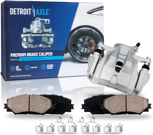 Miniatura 123 de Detroit Axle - Kit de freno delantero para Dodge Ram 1500 Durango Dakota Chrysler Aspen Dakota Driver Side Disco Freno Pinza de freno de cerámica