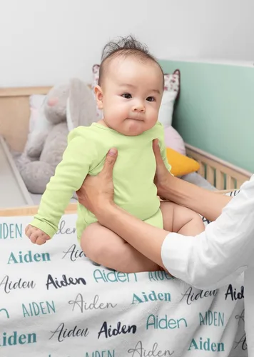 Miniatura 2 de Manta personalizada con nombre para bebés recién nacidos, mantas de bebé personalizadas para niños con nombre, mantas de bebé recién nacido, mantas