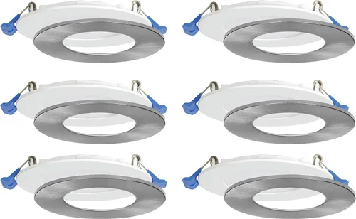 Miniatura 8 de Nadair Paquete de 12 luces LED empotrables ultra delgadas de 4 pulgadas, 9 W, 750 lúmenes, 3000 K (blanco cálido), ribete blanco y negro incluido