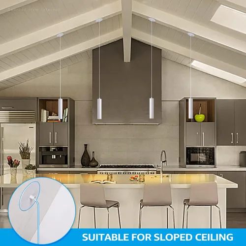 Miniatura 8 de LEONLITE Luces colgantes LED con clase, estilo minimalista moderno, caja J integrada para repuesto de luz de techo empotrada, ajuste de agujero