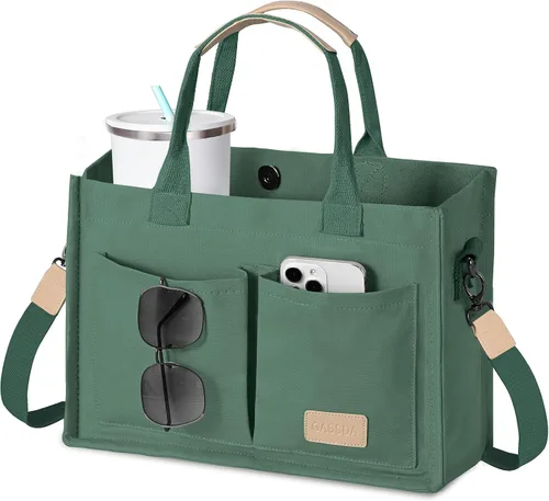 Miniatura 14 de GASSDA Canvas Tote Bag for Women Crossbody Work Purse with Pockets Top Handle Handbag Satchel Bags for Travel Nurse Teacher