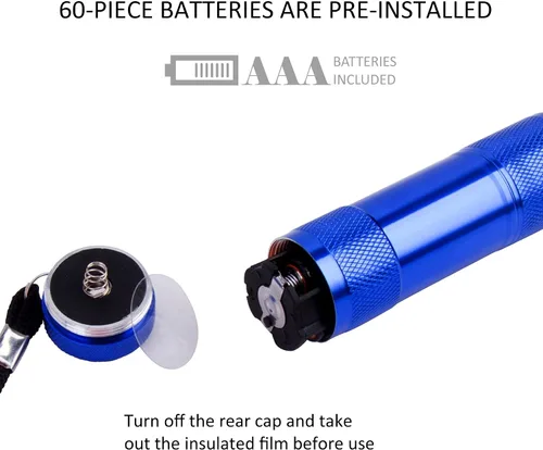 Miniatura 6 de FASTPRO Juego de 4 linternas LED de aluminio con pilas secas AAA incluidas y preinstaladas