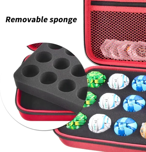 Miniatura 5 de Estuche organizador de juguetes compatible con figuras de Bakugan, BakuCores y Armored Alliance, Geogan Rising Battle figura de acción