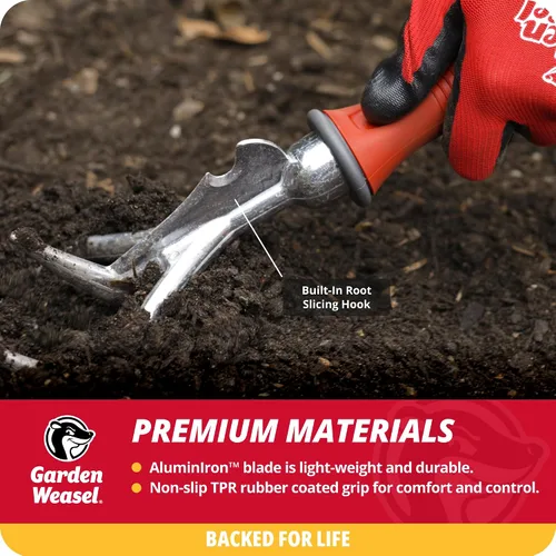 Miniatura 3 de Garden Weasel Cultivador de jardín de doble cara Cultivar, labrar, romper el suelo Herramienta de excavación manual para plantar y jardinería