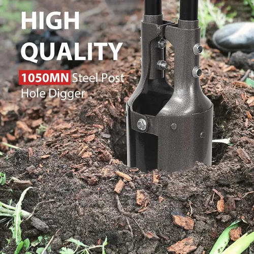 Miniatura 5 de Excavadora de agujeros manual resistente con marca de escala para excavar, 58 pulgadas