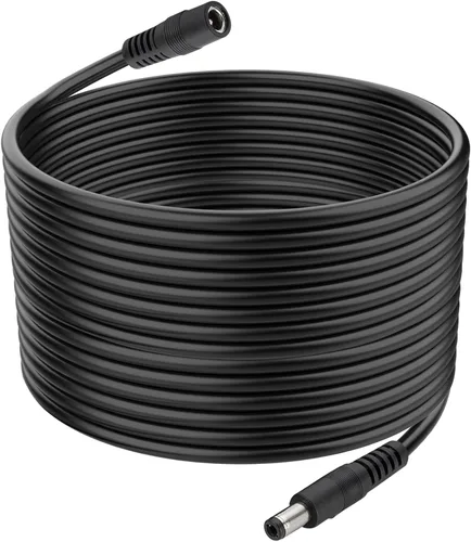CENSHI Paquete de 1 cable de extensión de alimentación CC de 18 AWG de 0.217 in x 0.098 in, cable conector macho a hembra para cámara de seguridad