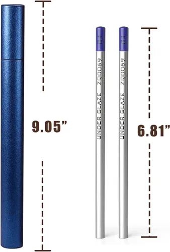 Miniatura 5 de Lápices de inmersión (Azul Gam, 2ps) Lápices de Underglaze para Cerámica. Lápiz de Underglaze Negro Lápiz de Precisión para Cerámica