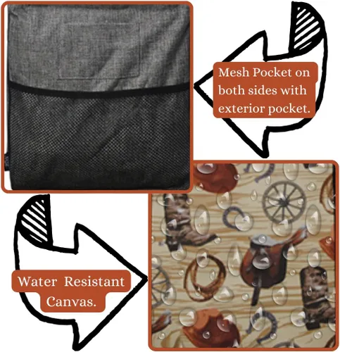 Miniatura 267 de NGIL Bolsa de comestibles reutilizable extra grande plegable de gran tamaño para comestibles, almacenamiento, picnic, playa, Bronco-negro occidental