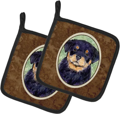 Miniatura 275 de Caroline's Treasures SS8617PTHD - Juego de soportes para ollas de cocina resistentes al calor, almohadillas calientes para horno para cocinar, Husky