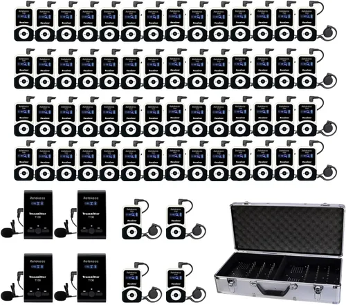 Miniatura 12 de Sistema de audio inalámbrico de guía turística Retekess T130, equipo de traducción para iglesia, calidad de sonido clara, auriculares de guía