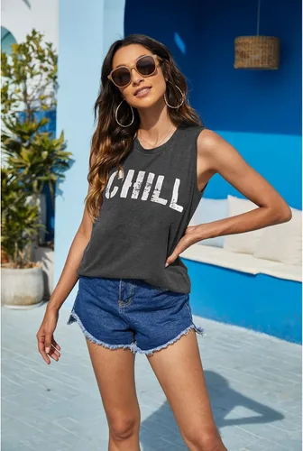 Miniatura 3 de Hount - Camisetas sin mangas para mujer, estilo casual, sueltas, con gráficos, cómodas, para verano, básicas, camisetas sin mangas