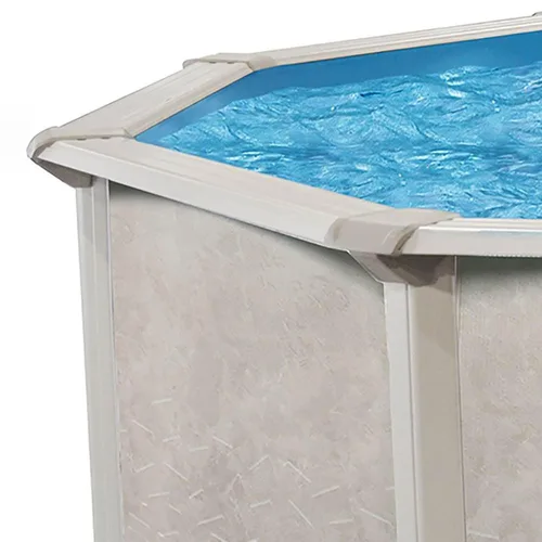 Miniatura 13 de Aquarian - Piscina para exteriores con marco de acero por encima del nivel del suelo, redonda, 24 x 52 pulgadas, veneciana Veneciano