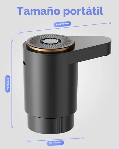 Miniatura 9 de Bomba de botella de agua, dispensador de agua eléctrico portátil para botellas de 5 galones, carga USB, interruptor automático, batería recargable