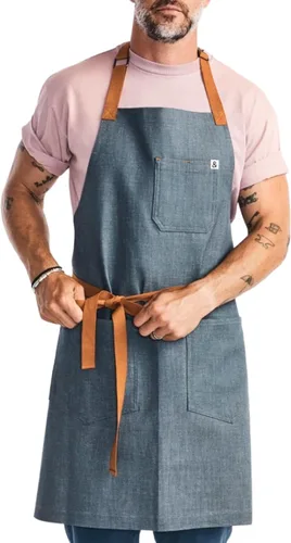 Miniatura 18 de hedley & bennett Essential Apron - Professional Chef Apron with Pockets & Adjustable Bib Strap for Cooking & Grilling