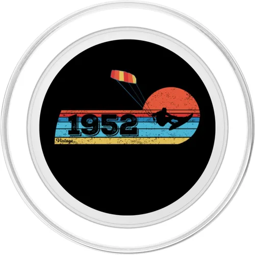 Miniatura 2 de Kitesurfer Kitesurfing Birthday Vintage 1952 born Kitesurf PopSockets MagSafe PopGrip for iPhone