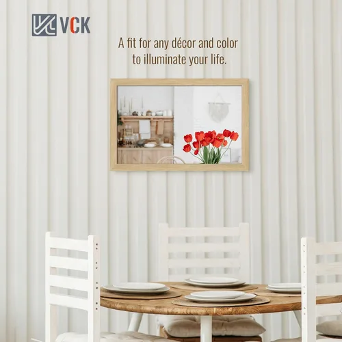 Miniatura 377 de VCK Marcos para póster de madera maciza de 22.375 x 34 pulgadas, marco de fotos A1 negro con montaje en pared, paquete de 3