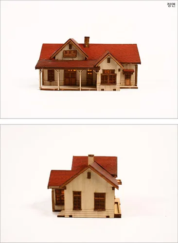 Miniatura 2 de Kit de modelo de madera de escritorio Estación pequeña - Hwabon