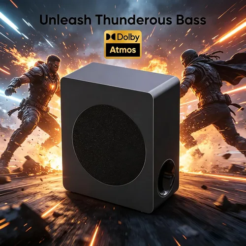 Miniatura 4 de GEOYEAO Barra de sonido con subwoofer, barra de sonido de 200 W y 2.1 canales con sistema de sonido envolvente Dolby Atmos para Smart TV/Proyector/PC