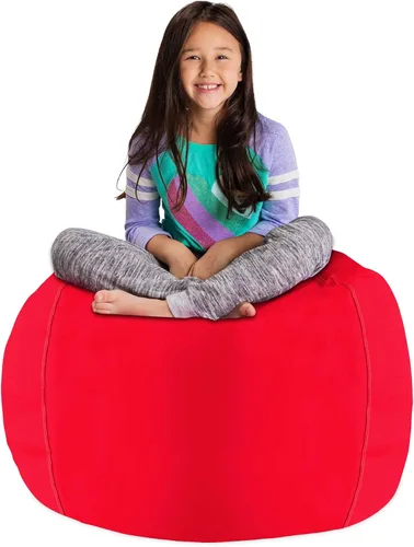 Miniatura 17 de Posh Stuffable Kids Funda de Silla Puf Rellenable para Almacenamiento de Animales de Peluche - Organizador de Juguetes Infantiles, Mediano 27