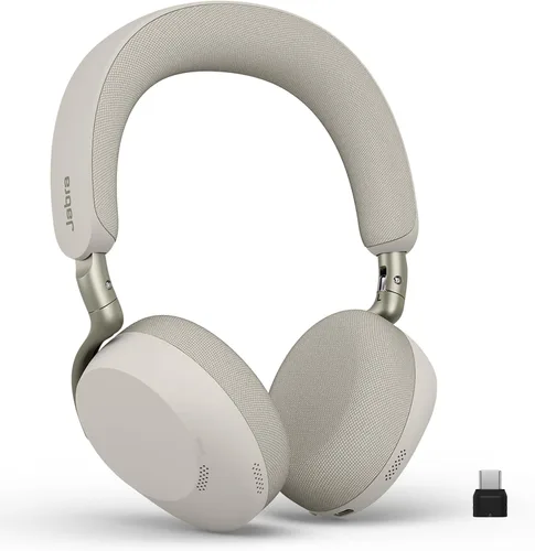 Miniatura 20 de Jabra Evolve3 75 Auriculares inalámbricos Bluetooth con micrófono para el trabajo, USB-A, tecnología de llamada de voz AI, cancelación activa