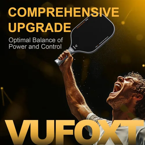Miniatura 6 de Pickleball Paddles Set of 2/4, USAPA Approved Carbon Fiber Surface Pickle Ball Set - 14mm PP Honeycomb Core of Lightweight Pickleball Rackets Juego