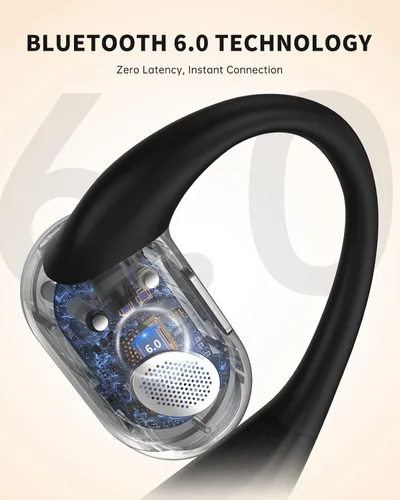 Miniatura 6 de Auriculares de oreja abierta, auriculares sobre la oreja con ganchos para los oídos, auriculares Bluetooth inalámbricos verdaderos con micrófono
