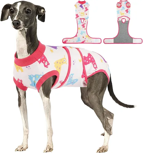 Miniatura 11 de Kuoser Traje de recuperación para perros, traje suave de esterilización para perros para recuperación de cirugía femenina, traje de recuperación