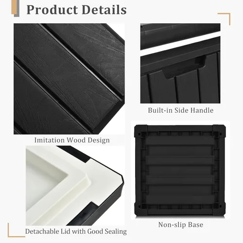 Miniatura 5 de Giantex Enfriador 4 en 1 de 10 galones, baúl portátil con mango integrado, enfriador de hielo multifuncional, mesa auxiliar de cóctel, mesa de bar
