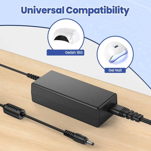 Miniatura 6 de Adaptador de CA Adaptador de corriente de 12V para cargador de luz de lámpara LED de 18G - Cable de fuente de alimentación AC/DC, 3.9 ft negro
