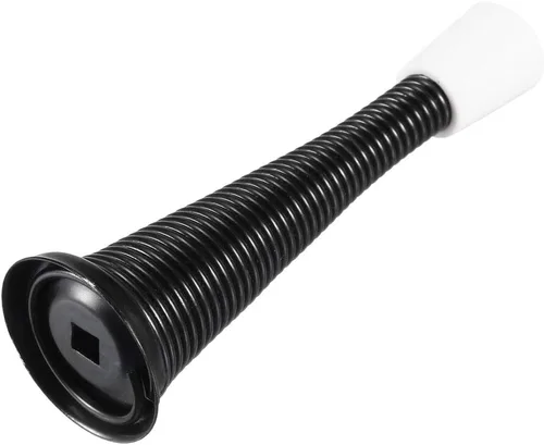 Miniatura 3 de uxcell Topes de puerta roscados de resorte cromados, 3-1/8 pulgadas de longitud, blanco y negro, 5
