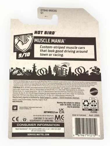 Miniatura 2 de Hot Wheels Hot Bird, [azul] 249/250 Muscle Mania 9/10