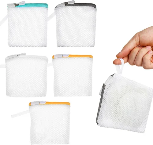 6 bolsas de malla para ropa delicada con cremallera, pequeñas bolsas de lavandería para lavadora, organizador para viajes, lencería, brasier,